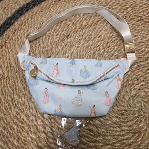 Women's Pastel Blue Princess Print Belt Bag
